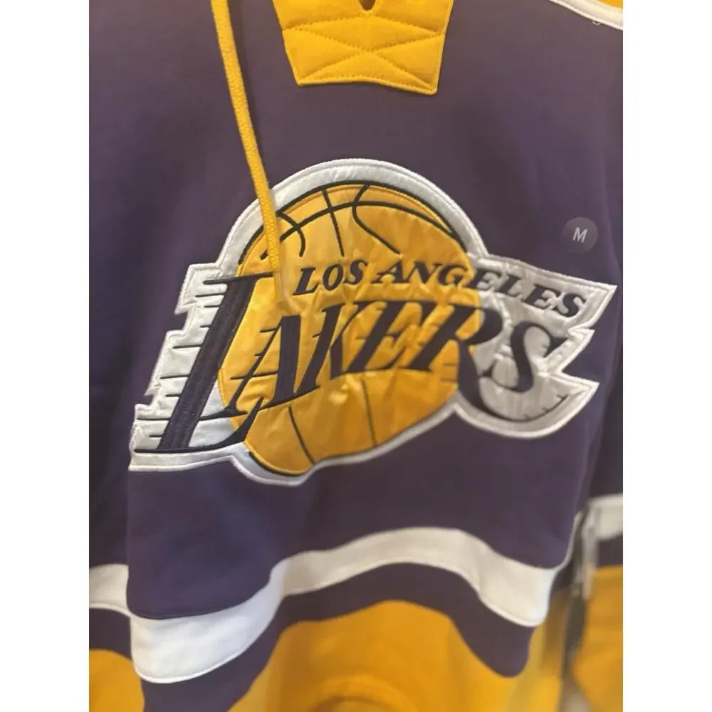 Men's Medium '47‎ Los Angeles Lakers NBA Basketball Hockey Jersey Hoodie Sweater